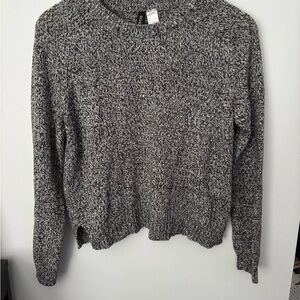 Divided Black and White Crew Neck Sweater